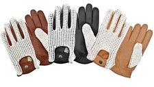 Luxury Skin Tight Finger Leather Fashion Driving Gloves Crochet Back Dress New