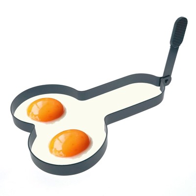 2 Set Funny Egg Rings Stainless Steel Nonstick Egg Cooking Mold with Foldable...