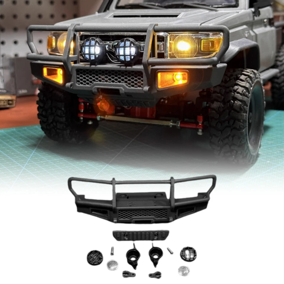 New Bumper RC Car Parts Upgrade DIY Accessories For MN1/12 MN82 MN-82 Truck 1:gO - Image 2 of 4