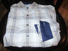 NWT TASSO ELBA REGULAR FIT DRESS SHIRT BLUE PLAID SMALL 14 14.5