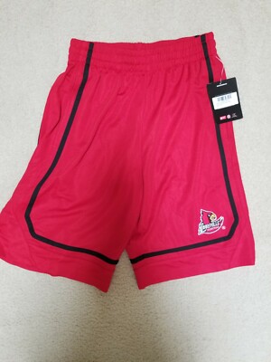 COLOSSEUM UNIVERSITY OF LOUISVILLE YOUTH SIZE LARGE RED BASKETBALL SHORTS 