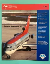 NORTHWEST AIRLINES SAFETY CARD — 727– MAY 99