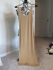NWT Forever 21 Classic Calf Length Nude Tank Top Dress Sz M DISCONTINUED