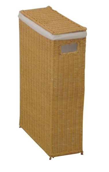 Raumspar -WäSchekorb WäSchesammler Aufbewahrungskorb Aus Rattan In Beige-image