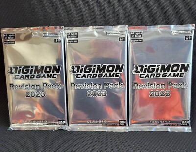 x3 Digimon English Revision Pack 2023 SEALED