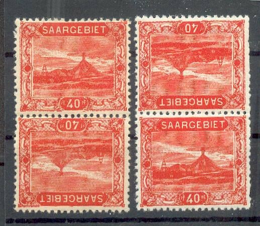 Saar 59 Kdr III+IV KEHRDRUCKE** MNH POSTFRISCH 90EUR (Z4028