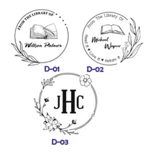 Custom Book Embosser Stamp, Custom Hand Held Embosser-Open Book Embosser-Monogra