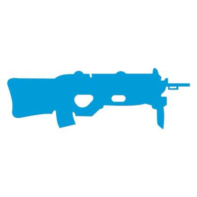 Bullpup Machine Gun, Vinyl Decal Sticker, Multiple Colors & Sizes #7176