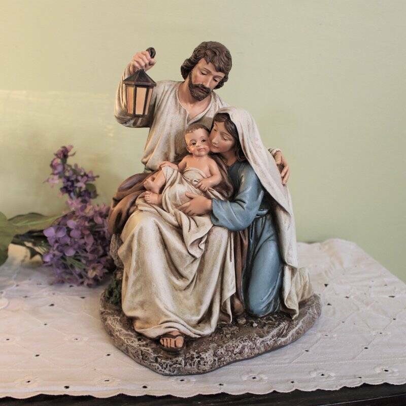 Holy Family 9.5 inch Statue Figurine Sculpture Stunning Faces Klasyczna popularność, nowe wydanie