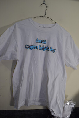 Vintage Y2K Annual Congress Heights Washington DC Day STAFF Shirt Front Back