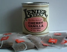 Lenier's Cherry Vanilla Biodegradable  Tea Bags 18 Count Reusable Tins