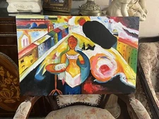 Wassily Kandinsky - Amazing Oil Canvas Painting - Abstract Style - Signed - A1