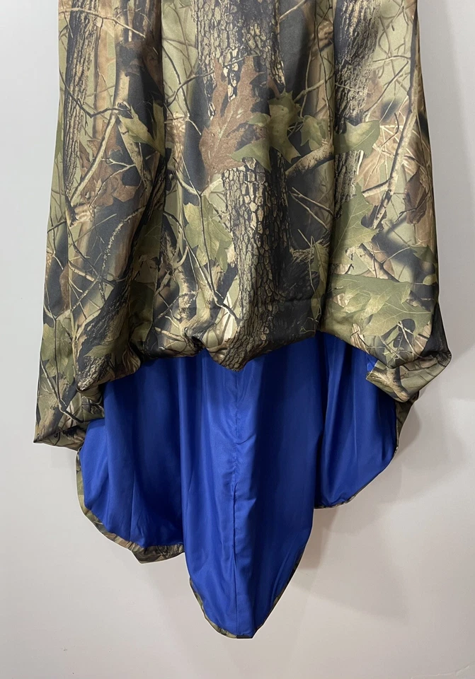 Moda Mujer Talla Grande 20 Camuflaje Azul Camuflaje Halter Alto Bajo Vestido Formal Foto 3 de 4