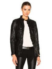Frame Atelier Black/noir Leather Biker Jacket Size M $1,150