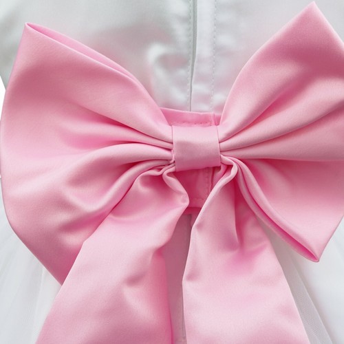 Kids Flower Girls Dress Bowknot Wedding Baptism Christening Tutu Dresses Gown - Picture 39 of 132