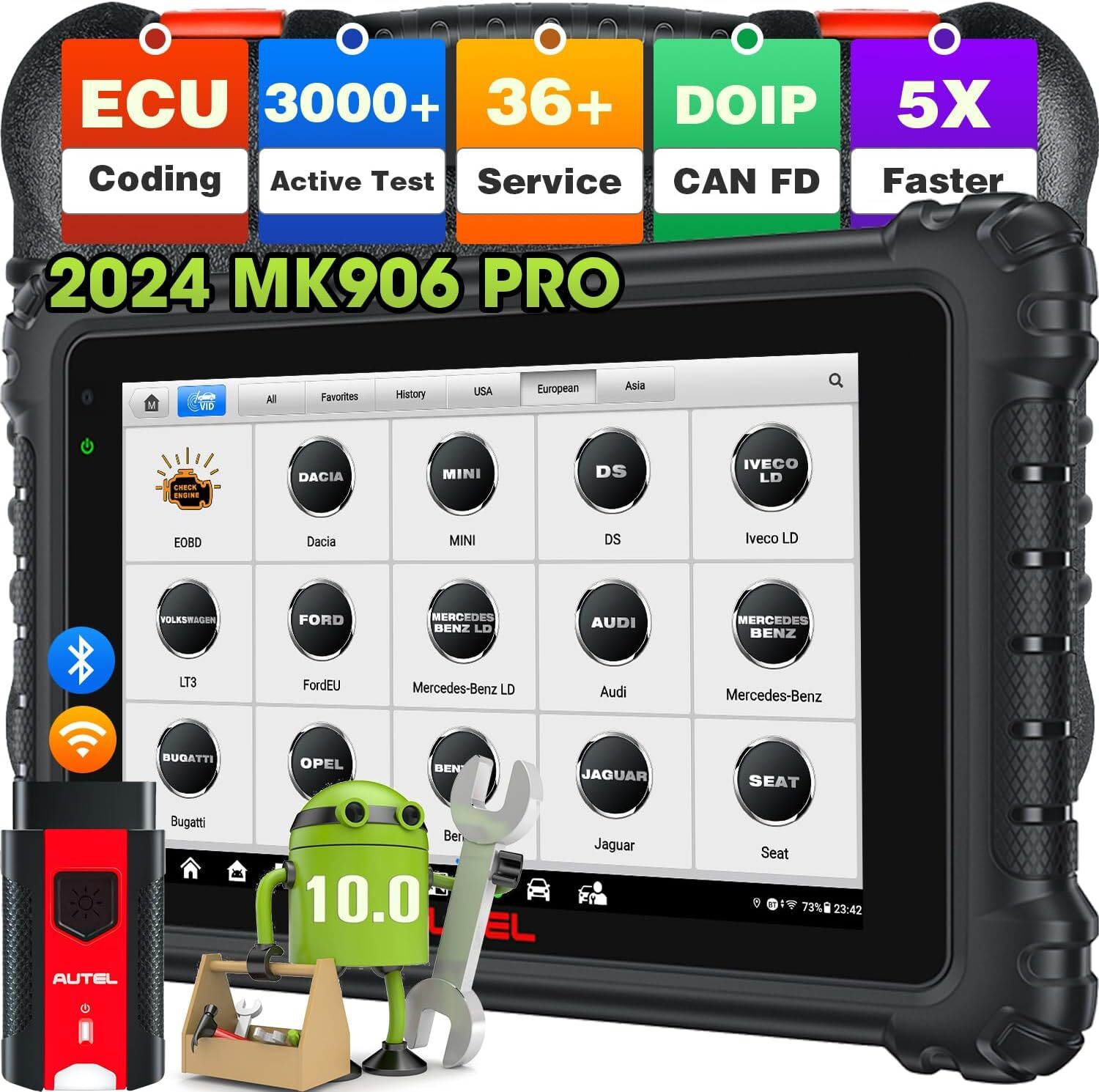2024 Autel MaxiSys MK906 Pro Full System OBDII Diagnostic Scanner Tool Coding-image