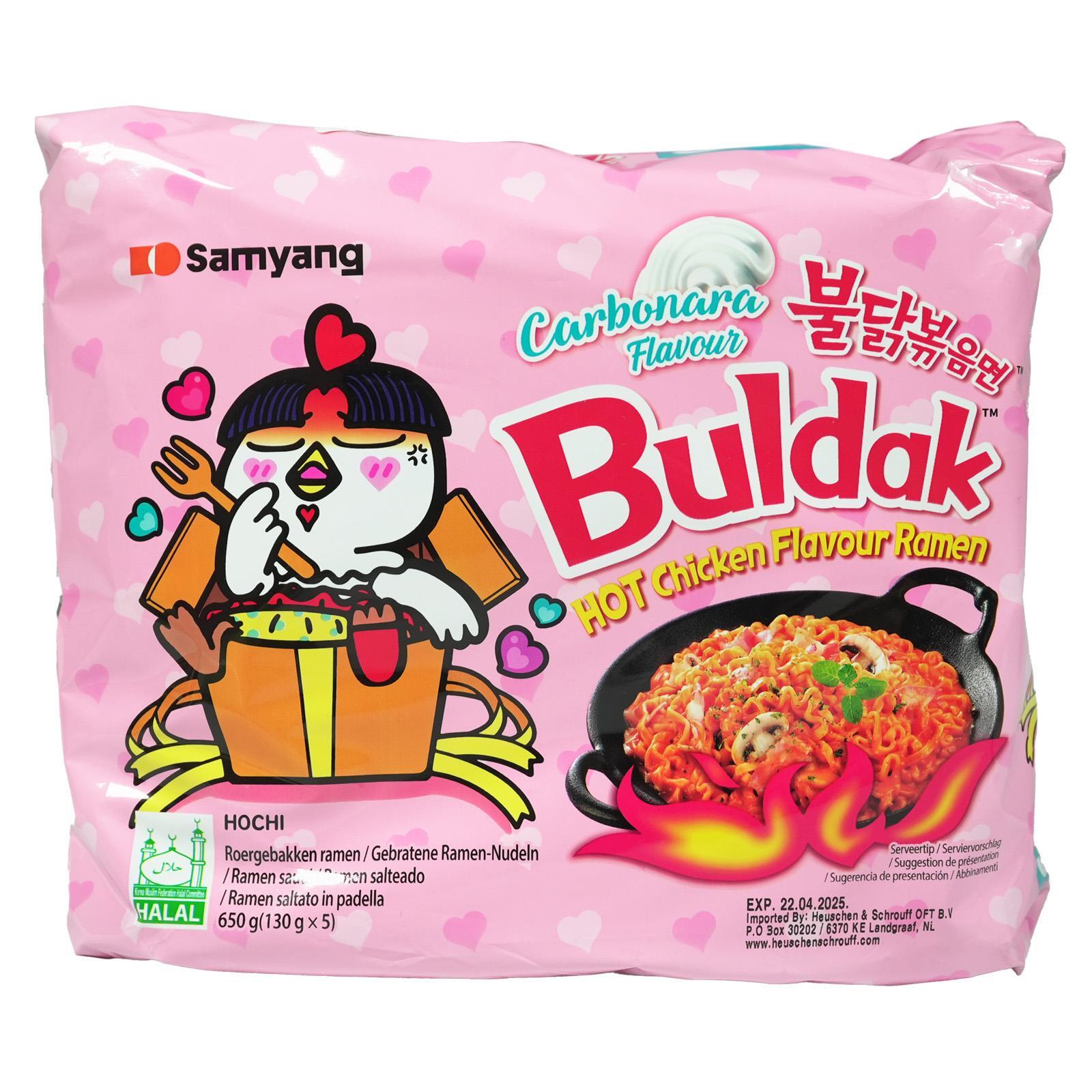 Samyang Ramen Chicken Buldak Ramen Nudeln CARBONARA Geschmack 2x650g(=10x130g)