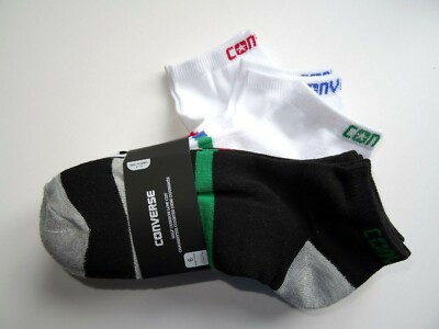 Pairs CONVERSE NO SHOW Black White Cushioned Trainer