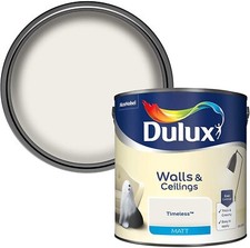 Dulux Matt Smooth  Creamy Emulsion Walls  Ceilings Paint 2.5L Colours
