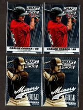(4X) 2013 Panini Prizm Draft / Minors Gold CARLOS CORREA (RC) rookie  [Mint]