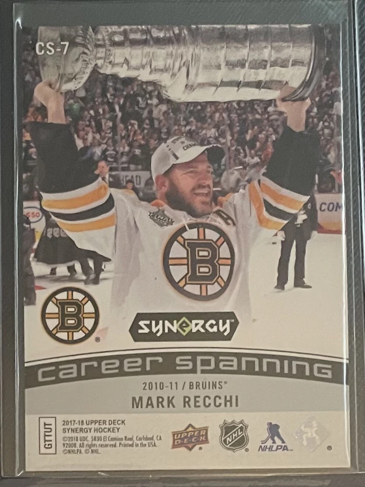 2017-18 Upper Deck Synergy MARK RECCHI Career Spanning #CS-7 Pittsburgh / Boston - Image 2 of 2