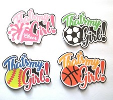 3D UPick Sports Titles Thats My Boy Girl Card Scrapbook Embellishment S7
