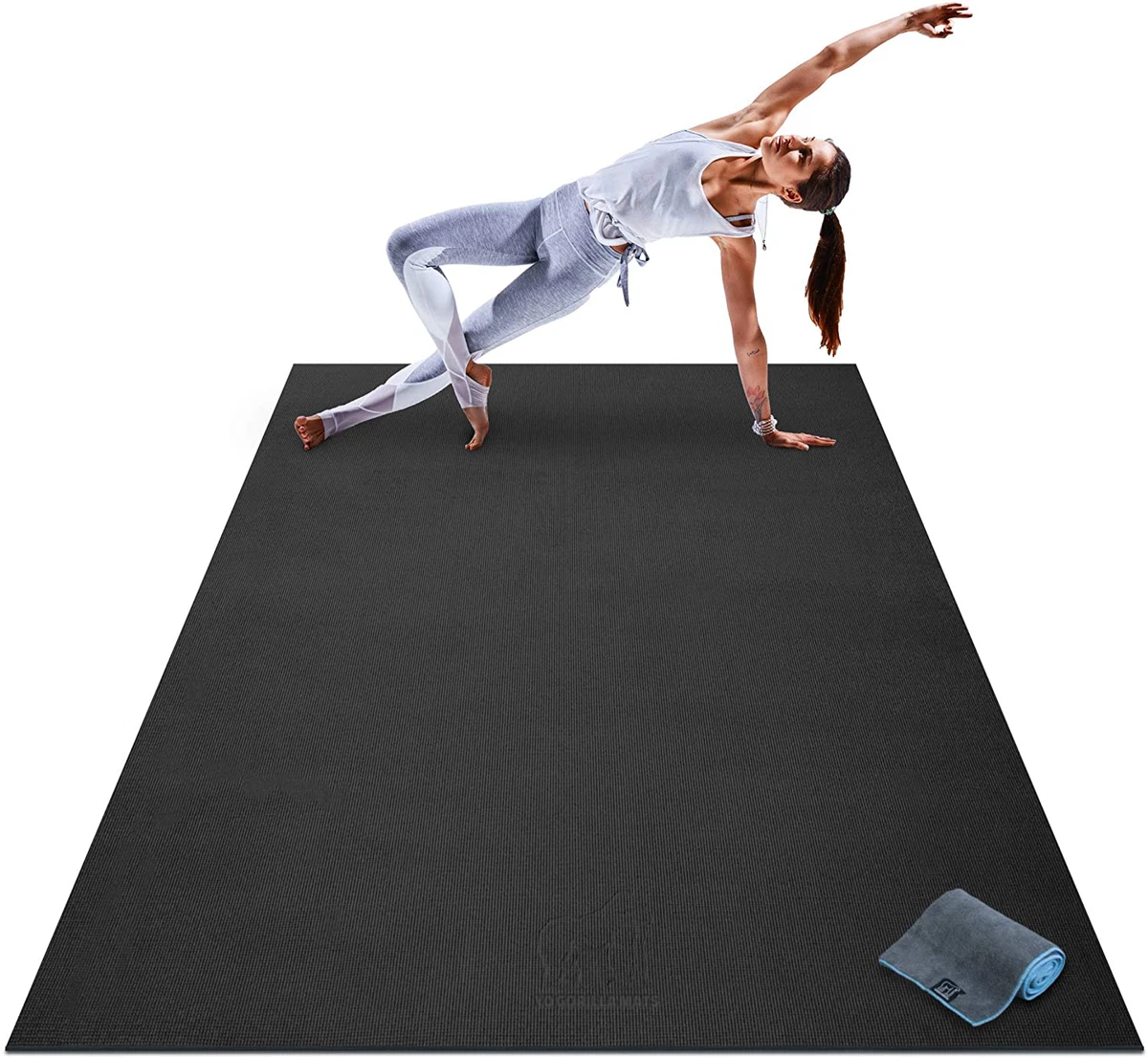 Premium Large Yoga Mat 7 x 5 x 8mm Extra Thick Ultra