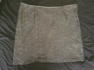 silver sequin skirt ebay