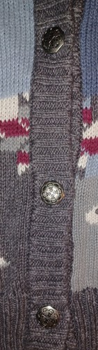 Vintage Northern Reflections Winter Cardigan Sweater Womens Medium Ice Skates - Picture 5 of 10