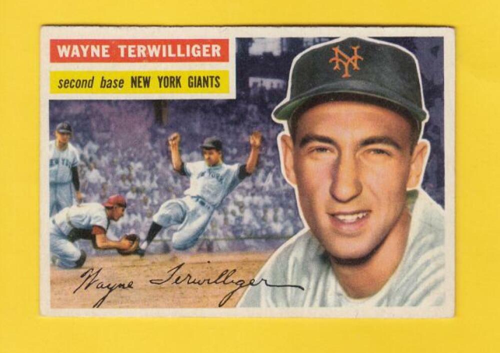 1956 Topps #73A Wayne Terwilliger New York Giants VG/EX Grey Back Lot #14820