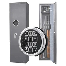Gun Electronic Safe Lock ‎Replacement Chrome Keypad with Solenoid 2 Override Key