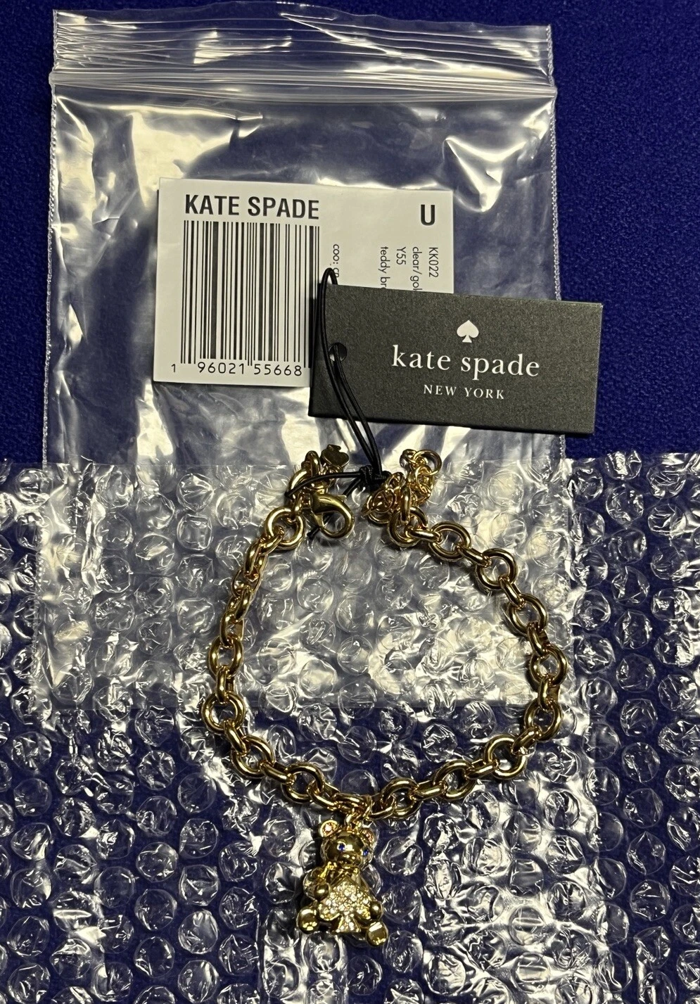 Bracciale con ciondolo orsacchiotto Kate Spade Oh What Fun Spade nuovo