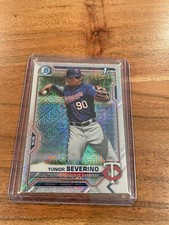 Yunior Severino 2021 1st Bowman Chrome  Mojo Refractor Mega Rookie NRMT+ Twins!!