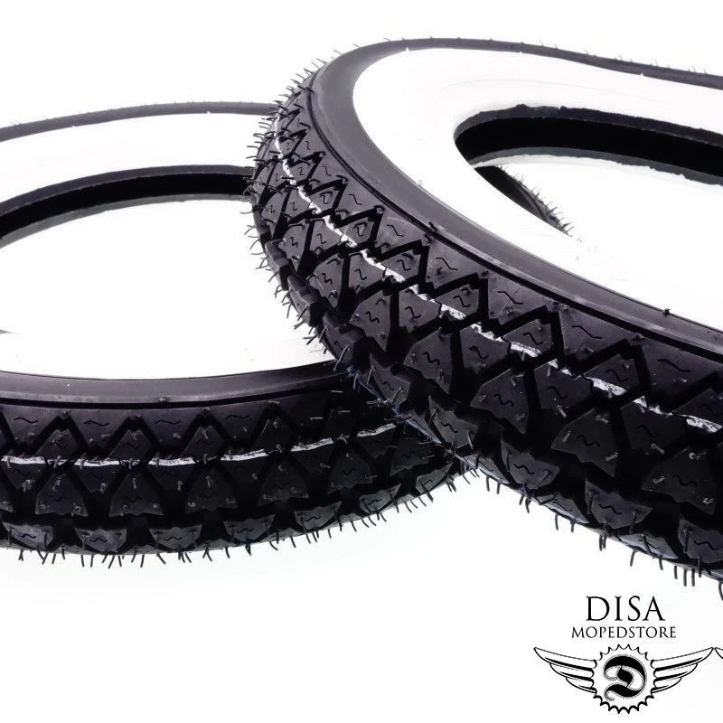 Weißwand Reifen SET 2x inkl Schläuche für Vespa V 50 N S L R 3.00 - 10 - Bild 2 von 3