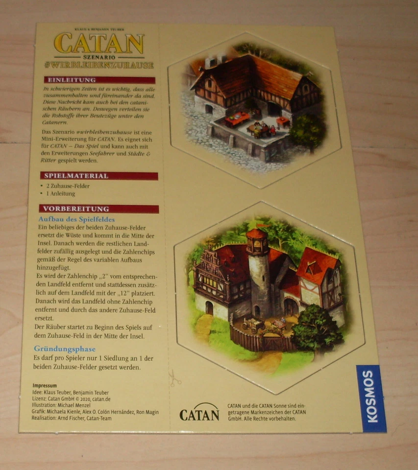 Die Siedler von Catan - Szenario - #wirbleibenzuhause - 3-4 Spieler - Neu OVP