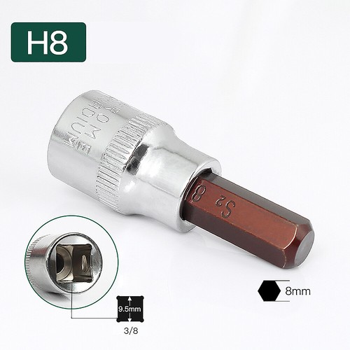 Torx/Hex/Kreuzschlitz/Schlitz Bit-Einsatz 3/8" (9,5mm) Stecknuss Steckschlüssel - Bild 17 von 42