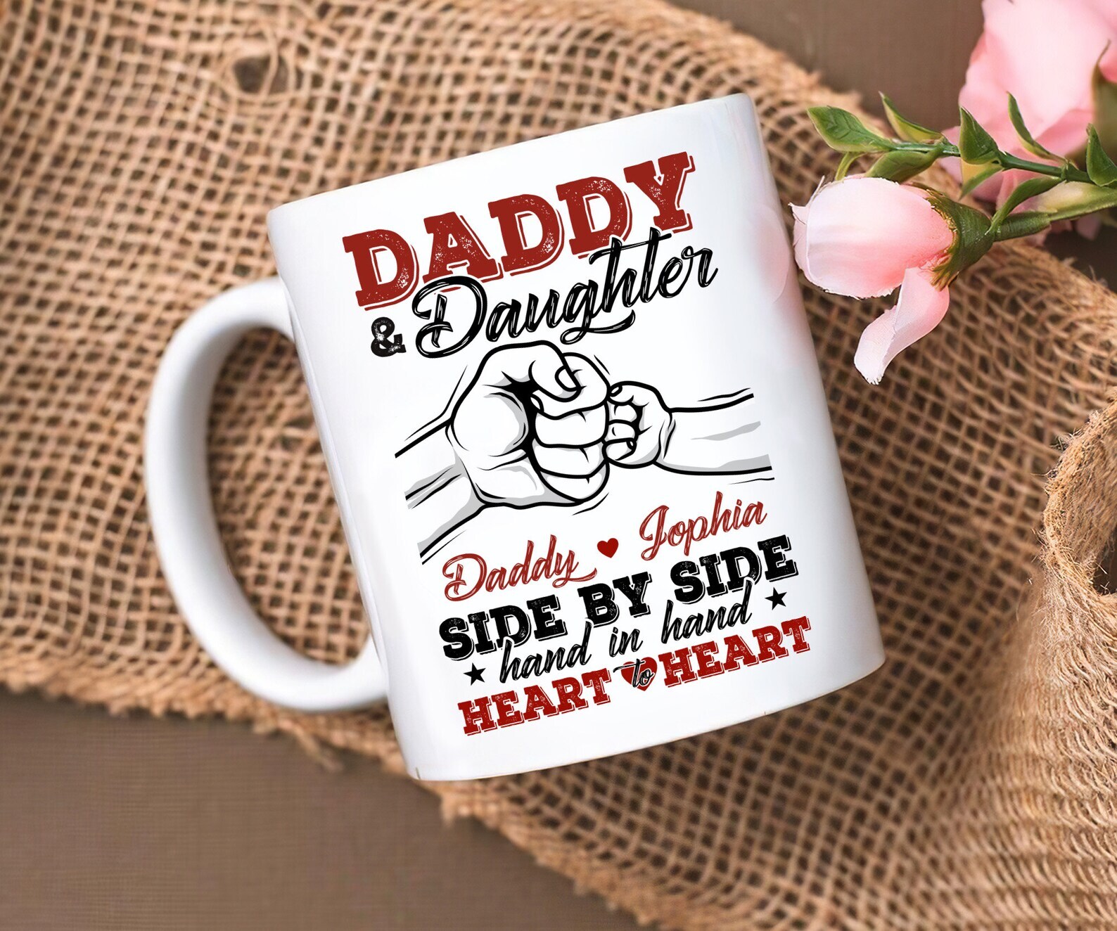 Personalized Father Daughter Mug Father's Day Gift Mug Gift For Dad Custom Name