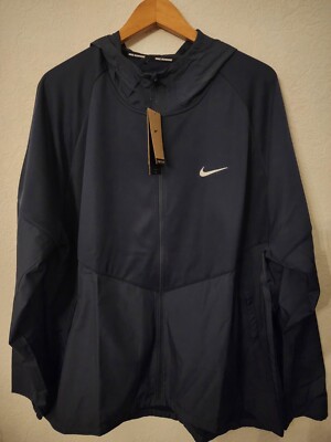 Nike Therma Fit Repel Miler Jacket Hooded Size 2XL Men's Obdisian