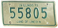 Illinois 1973 Motorcycle Old License Plate Man Cave Gift Garage Decor Pub