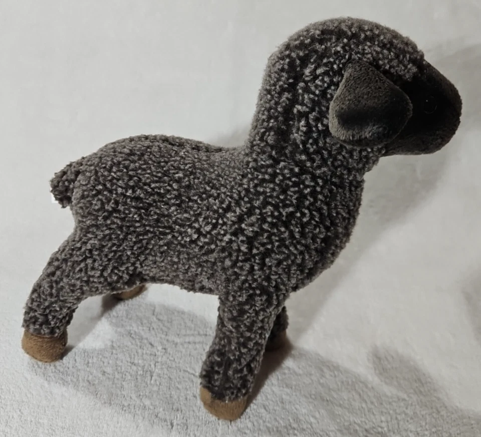 HANSA CREATE Negro Gris Oveja Cordero Peluche 12" Posable Coleccionista A9 Foto 3 de 4