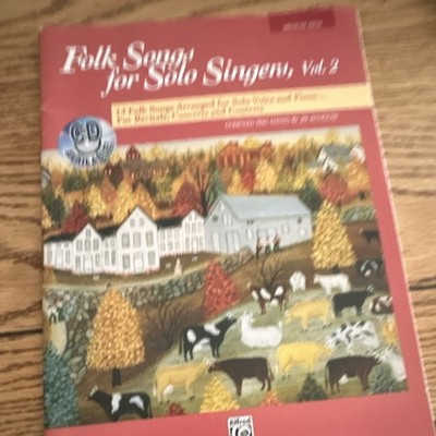Alfred Publishing Folk Songs Solo Singers Vol. 2 Sheet Music Medium High Voice  