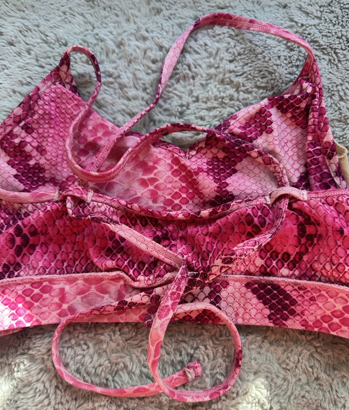 LiCi Fit Python Snake Pink Convertible Sports Bra… - image 4