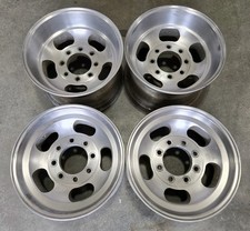 Vintage Staggered Set Of 16.5 X 9.758.25 8x6.5 Ansen Slotted Wheels Usa Made