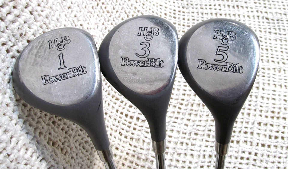 H&B PowerBilt GRAND SLAM GS125 Juego completo de 14 piezas madera-hierro diestro ~ ejes de acero regular Foto 3 de 4