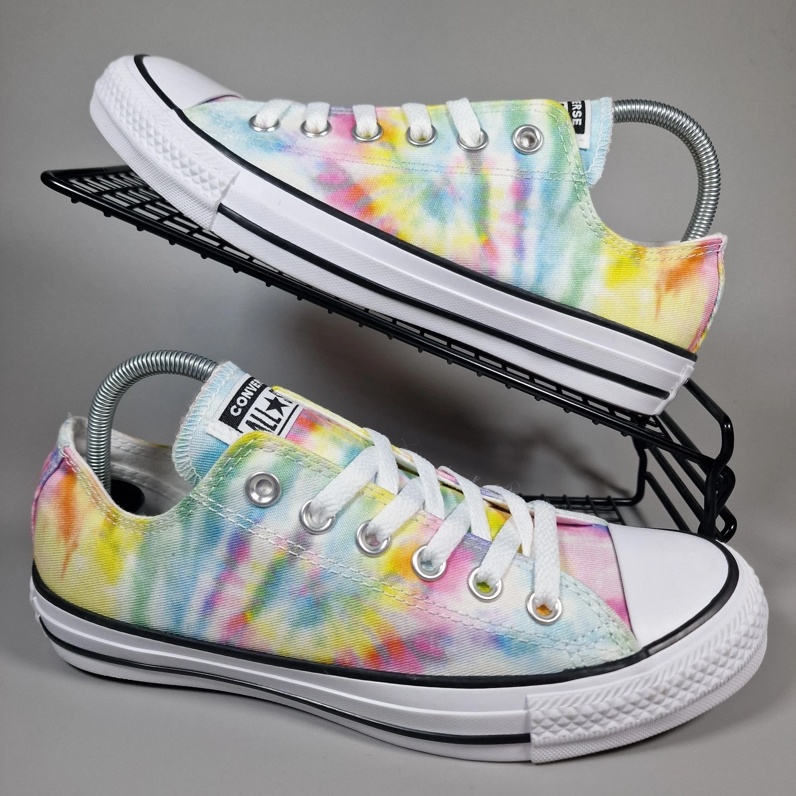 Scarpe basse Converse scarpe da ginnastica donna taglia 5 All Star tie dye in tela multicolore