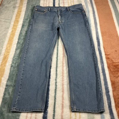 VTG Levis 505 Jeans Mens 38x30 Red Tab Denim 90s Y2k Faded Blue Stone Baggy 985