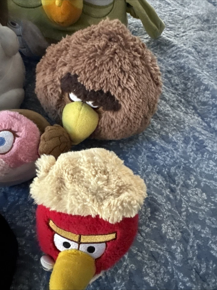 Angry Birds Star Wars Lot 12 Plush Lot Leia Luke Hans Solo Chewbacca Darth Vader - Image 3 of 4