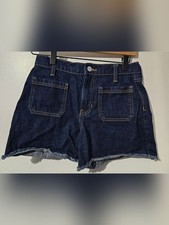 Old Navy Dark Blue Denim high rise adjustable waist Shorts girls 14