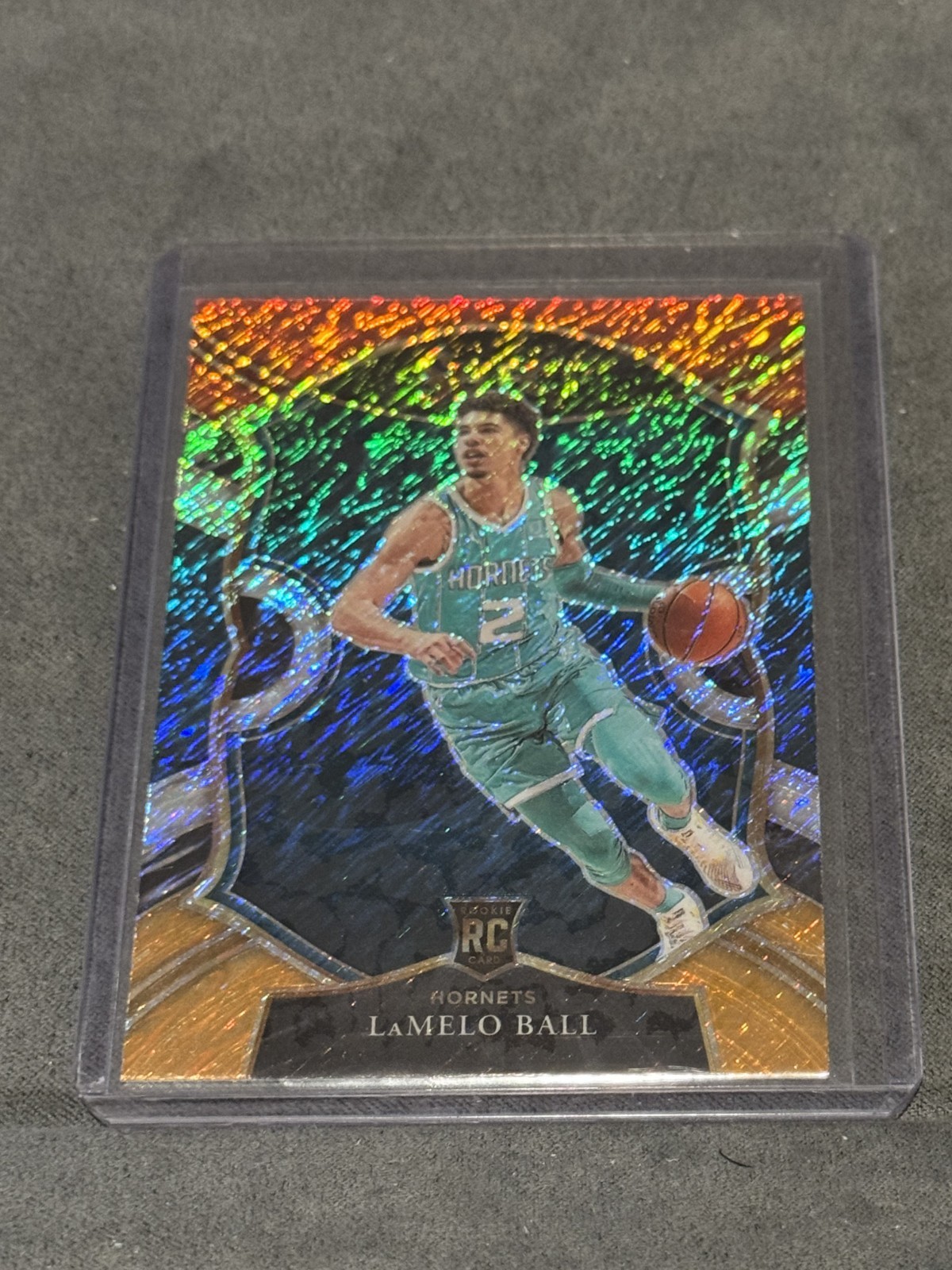 2020-21 Panini Select - Concourse LaMelo Ball #63 Red White Orange Shimmer Prizm
