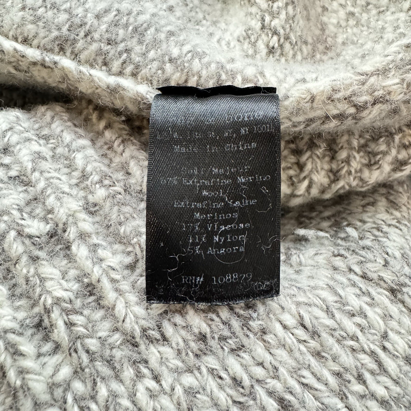 rag & bone Gray Collared Button Knit Merino Wool/… - image 5